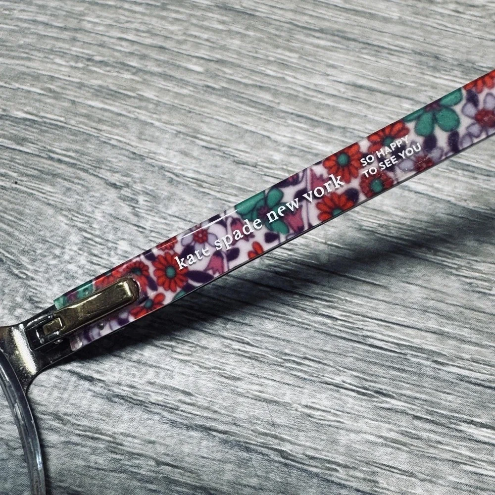 Kate Spade‎ New York Eyeglass Frames Womens 53-15-135 Brown Half Rim Floral